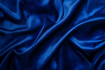 Fototapeta premium Rich Sapphire Blue Satin Fabric Background