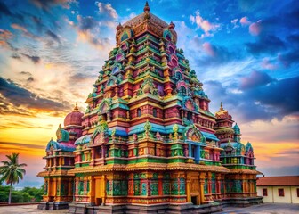 Majestic View of Sri Ranganathar Temple in Srirangam, a Stunning Example of South Indian Architecture