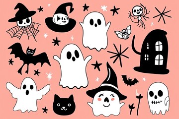 Obraz premium halloween seamless background