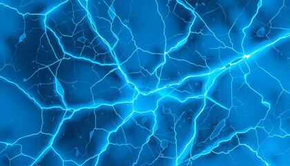 Brittle Ice with Glowing Edges and Electric Blue Highlights, Abstract