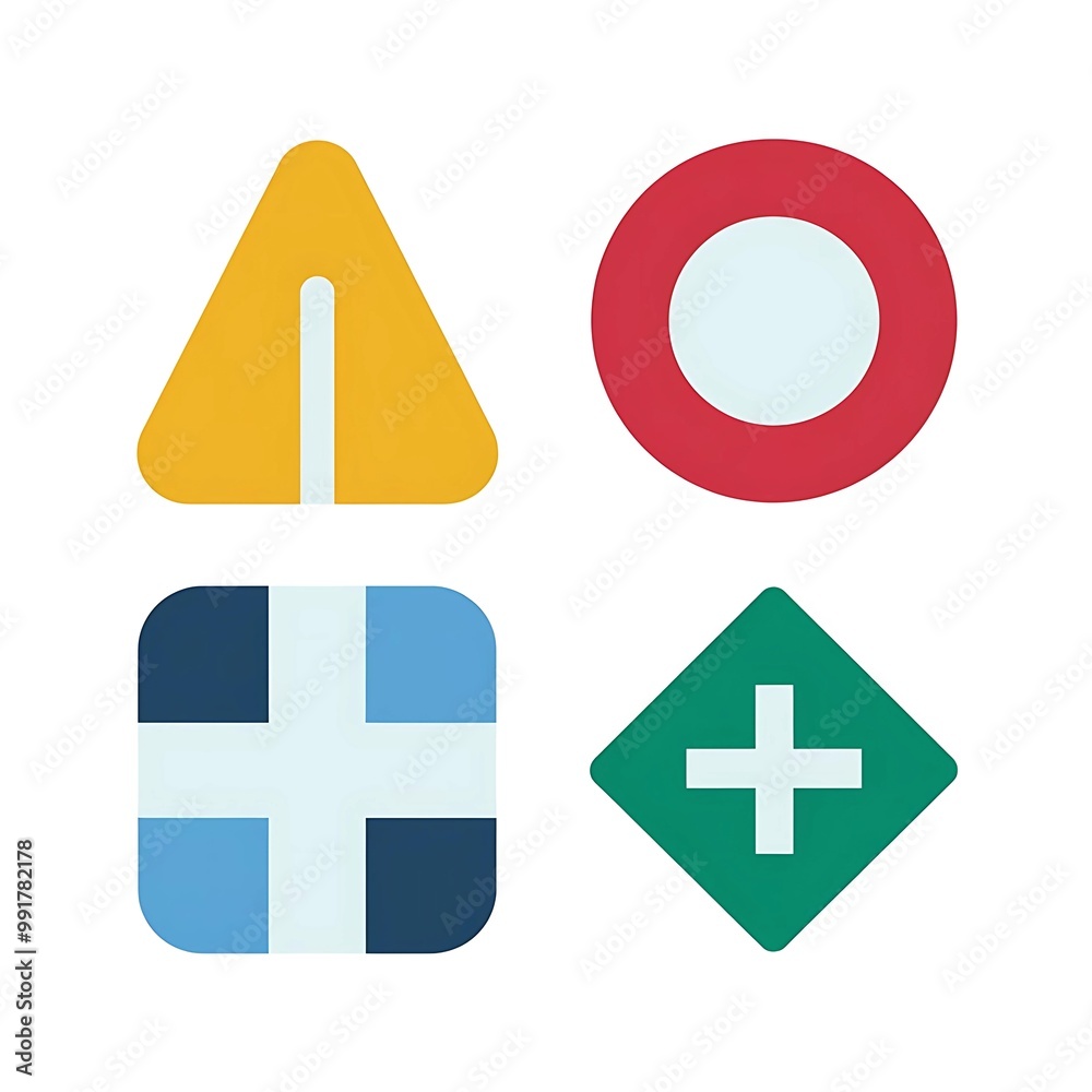 Fototapete a set of icon of various pills theres a yellow red green and others color icon with white background