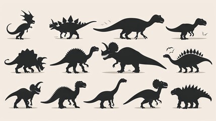 Dinosaurs and Jurassic dino monsters
