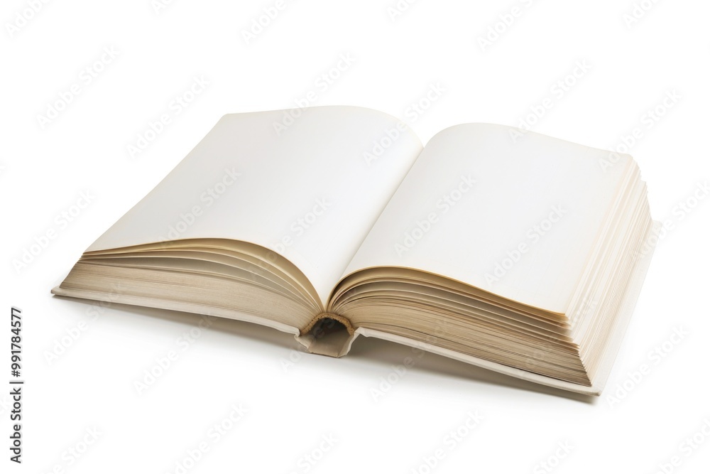 Poster a book lying open on a table, perfect for use in educational or literary settings