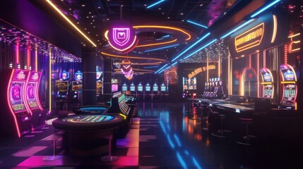 Neon Lights Casino Interior
