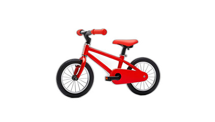 Fototapeta premium kid red bicycle white background