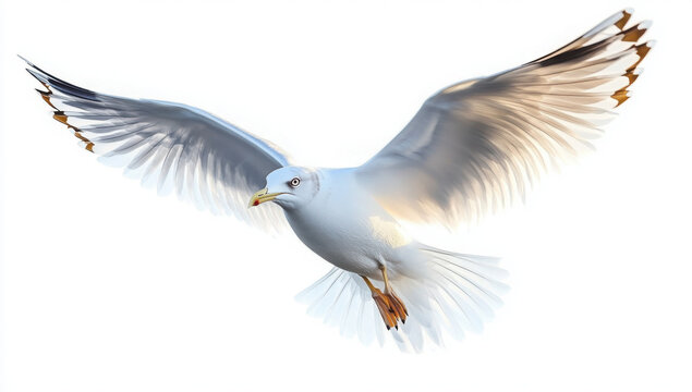 recommend clip art: Natural white seagull isolated on a white background, aquatic animal
                    