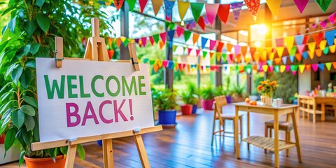 Vibrant Welcome Back Signs and Decorations for Events, Parties, and Community Gatherings Celebrations