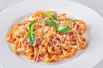 Pasta with tomato sauce