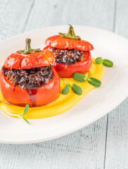 Ground beef stuffed peppers