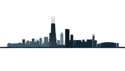 Naklejka premium chicago skyline