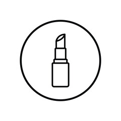 lipstick makeup cosmetic icon vector
