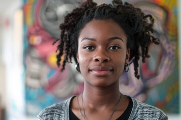 Smiling portrait of a female student