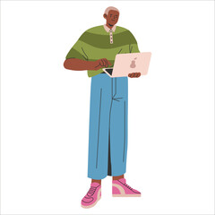 Young Businessman. Flat Vector Illustration