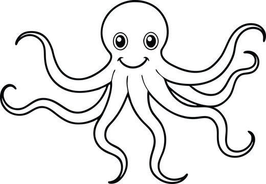 recommend clip art: Waving Octopus with Tentacles Fun Vector Illustration for Kids Coloring
                    