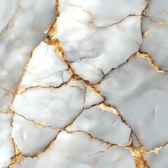 Elegant white and gold marble texture with intricate patterns, perfect for backgrounds and design projects.
