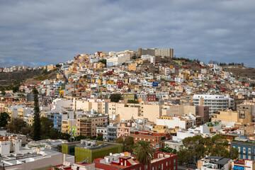 Exposure viewpoint of the city of Las Palmas, capital of Gran Canaria Spain