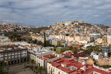 Fototapeta premium Exposure viewpoint of the city of Las Palmas, capital of Gran Canaria Spain