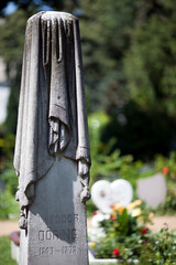 Berlin, Germany, July 27 2009, Obelisk Marking Theodor Döring\'s Grave in Jerusalem Cemetery, Berlin