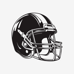 Fototapeta premium American Football Silhouette Helmet, Football Sports Silhouette, Printable Digital Design