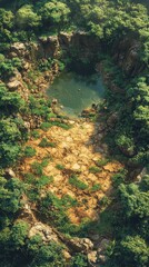 Stunning Alpine Landscape with Wildflowers and Deer