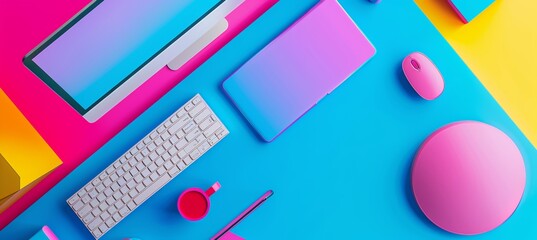 Stylish e-learning system with sleek design and dynamic colors