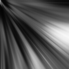 Black and white shine motion effect. Abstract glowing background. Grayscale sparkle. Monochrome wallpaper. Colorless texture backdrop and banner.