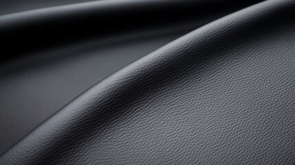 Fototapeta premium Smooth Black Leather Texture for Design Projects