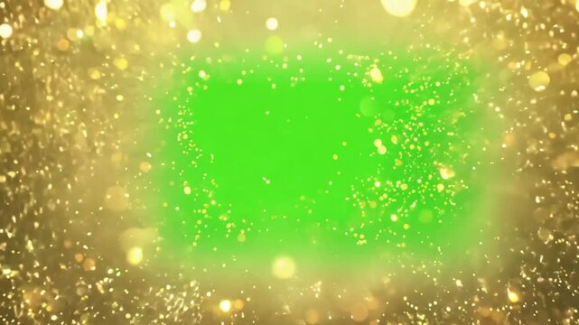 4K Sparkling Dust Logo Reveal with Green Screen Background