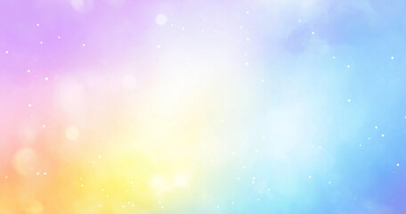 Abstract bokeh background, pastel gradient colors, soft glowing light with copy space