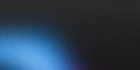 A deep, grainy black backdrop with a glowing blue abstract noise shape, ideal for use as a poster header with plenty of copy space