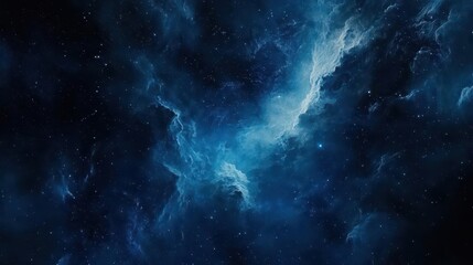 cosmic watercolor nebula swirling with celestial energy ethereal blues blend into starry void creating a mesmerizing galactic artwork