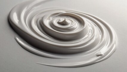 Creamy swirl of moisturizing lotion on a smooth surface showcasing texture and richness