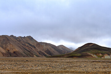Clouds over the Icelandic mountains