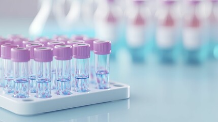 Molecular Diagnostic Tools, tools for molecular diagnostics, set against a clinical environment background, 3D illustration