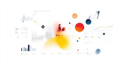Fototapeta premium Abstract Data Visualization with Colorful Elements