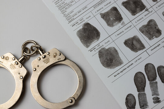 close up view of a handcuffs