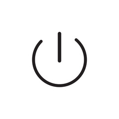 Isolated power button icon or symbol.