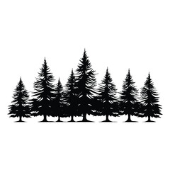 Obraz premium Christmas Tree Silhouette