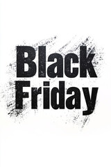 text "Black Friday" on white background isolated