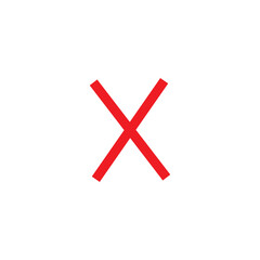 Obraz premium Single close mark vector flat icon