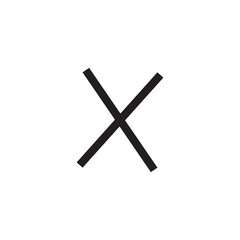 Close vector icon. Delete icon. remove, cancel, exit symbol.