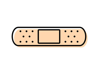 シンプルな絆創膏版ズレアイコン：ベージュ