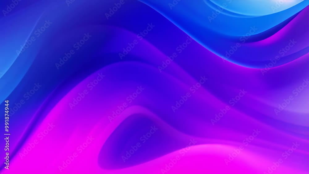 Poster abstract background with smooth lines in blue and purple colors, vector illustration, random backgro