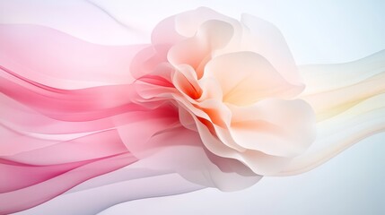 Abstract Flower with Soft Colorful Waves