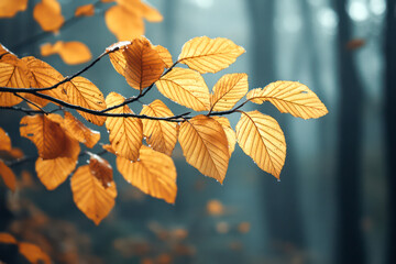 Autumn leaves on a tree