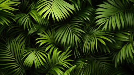 lush areca palm viewed from above creating an abstract pattern of vibrant green fronds soft natural lighting emphasizes organic textures minimalist composition with subtle shadow play