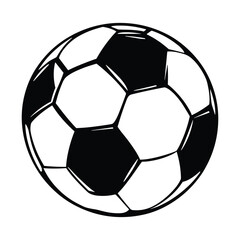 Fototapeta premium Soccer ball silhouette vector
