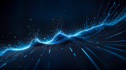 Graphic Data Stream visualization Blue Data Dream 