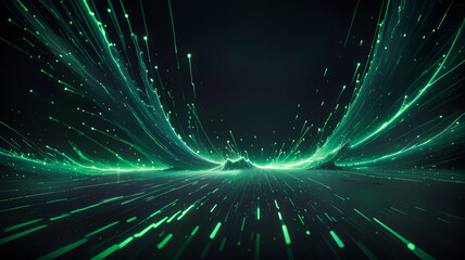 Fototapeta premium Graphic Data Stream visualization green Data Dream 