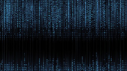 Blue glowing dots cascade from the top left, creating a stunning visual of sparkling dust against a dark backdrop, evoking elegance and tranquility SEAMLESS PATTERN